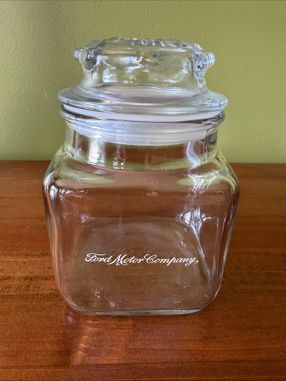 Two Clear Glass Storage Jar